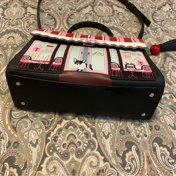 NWOT Rare Kate Spade Ma Cherrie Cafe Leather Satchel Bag - Picture 14 of 16